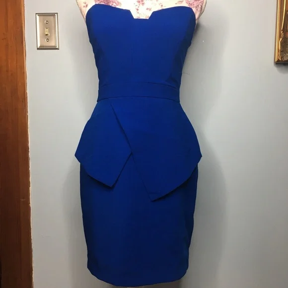 ADELYN RAE Nordstrom strapless royal blue dress XS - Picture 8 of 8